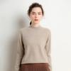Lekasha Women's Cashmere Half-High Collar Warm Layer Top