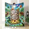 Vintage World Map Design Flannel Blanket for Bedroom, Living Room, Sofa, and Nap Sofas