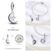 Runde Clip-Anhänger Plata Schimmernder Mond Stern Char Kupfer Abstandshalter Verschluss Passend für Original Armband Leuchten Sicherheitskette Perlen DIY Schmuck