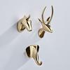Robe Hooks Bathroom Accessories Gold Wall Mounted Clothes Rack Coat Hanger Rustproof Towel Hook Animal Design