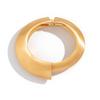 Irregular Corrugated Open Bracelet, Exaggerated Niche Spring Buckle Cold Wind Ins Wide Bracelet Women