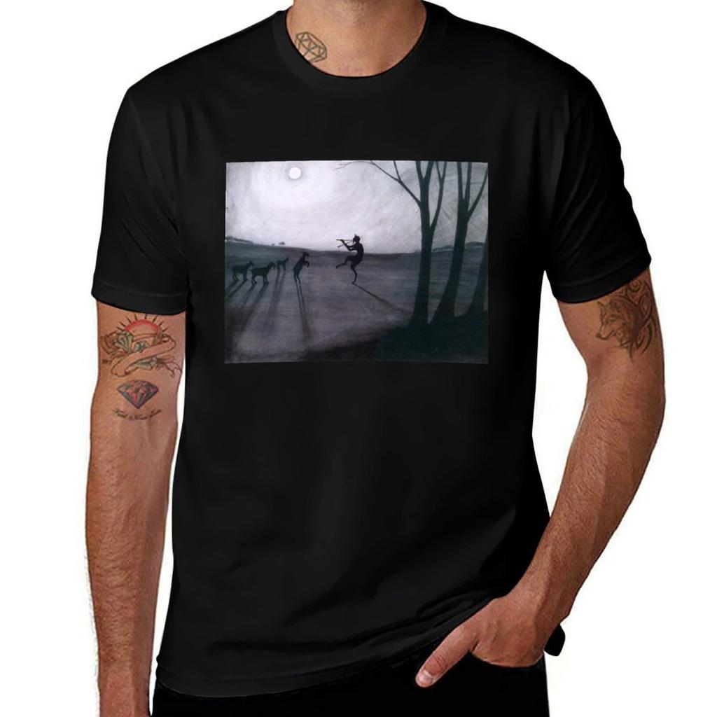 Lon Spilliaert Faun By Moonlight Faun Bij Unisexeschijn Tshirt Soft Basic Cotton Short Sleeve Tee