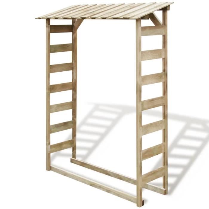 VidaXL Abri de stockage du bois de chauffage 150x44x176 cm Pin imprégné