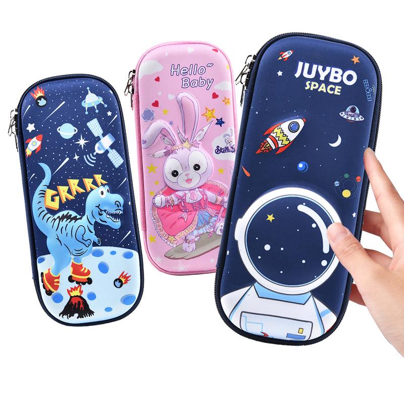Korean Style 3D Cartoon EVA Pencil Case for Elementary Students - Large Capacity for Boys & Girls