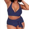 Women  Swimsuit High Waist Leopard Printing Split Swimsuit