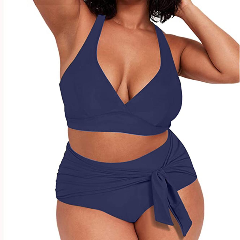 Women  Swimsuit High Waist Leopard Printing Split Swimsuit