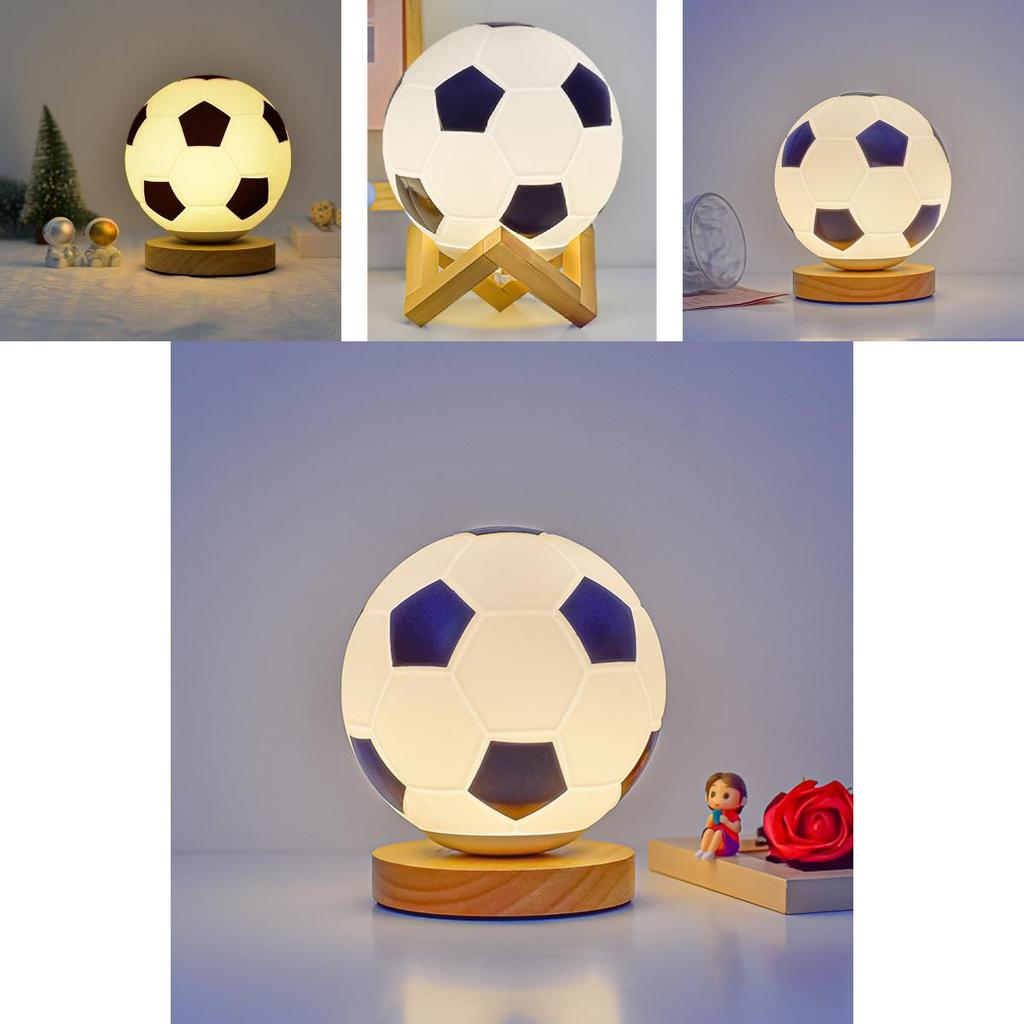 Football Glass Night Lamp Light For Home And Gift Decorations