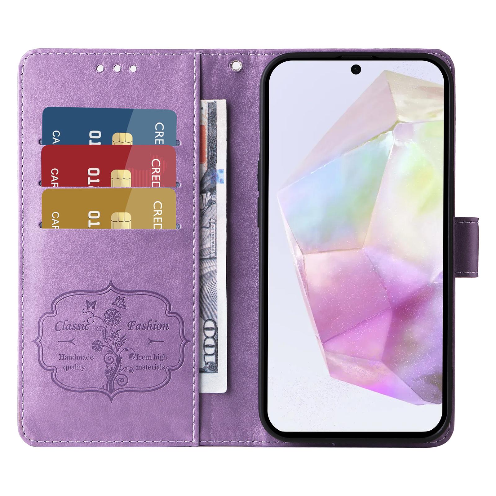 

Шкіряний чохол-гаманець із підставкою для Samsung Galaxy A56 5G Purple