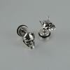 Unique Stainless Steel Skull Ear Piercings Goth Ear Studs Earrings Comfortable Wear Party Makeup for Fashion Enthusiasts