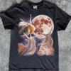Snails Howling Moon Shirt, Vintage Nature Animal Celestial Graphic Tee
