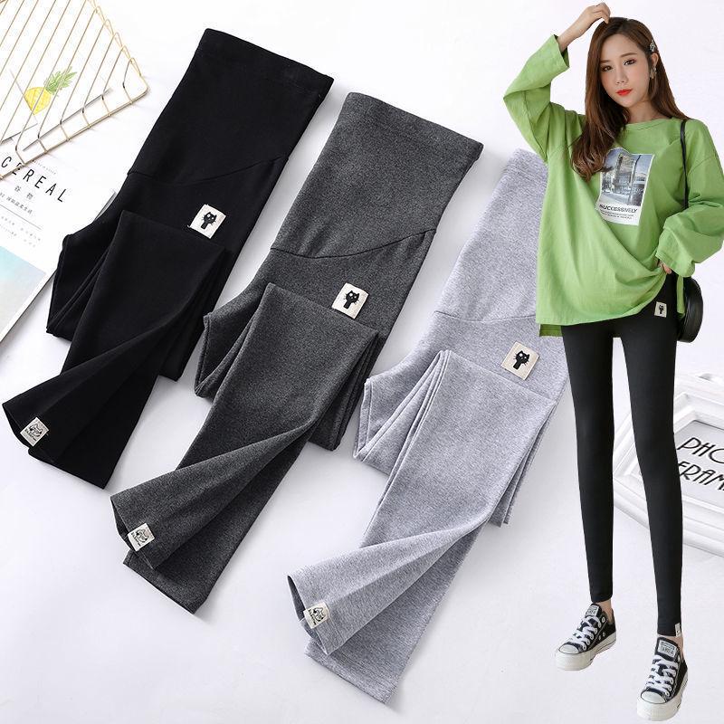 Mateřské modální legíny - Plus Size, Vysoký pas, Břišní podpora, Devítibodová délka, Jarní/Letní nošení