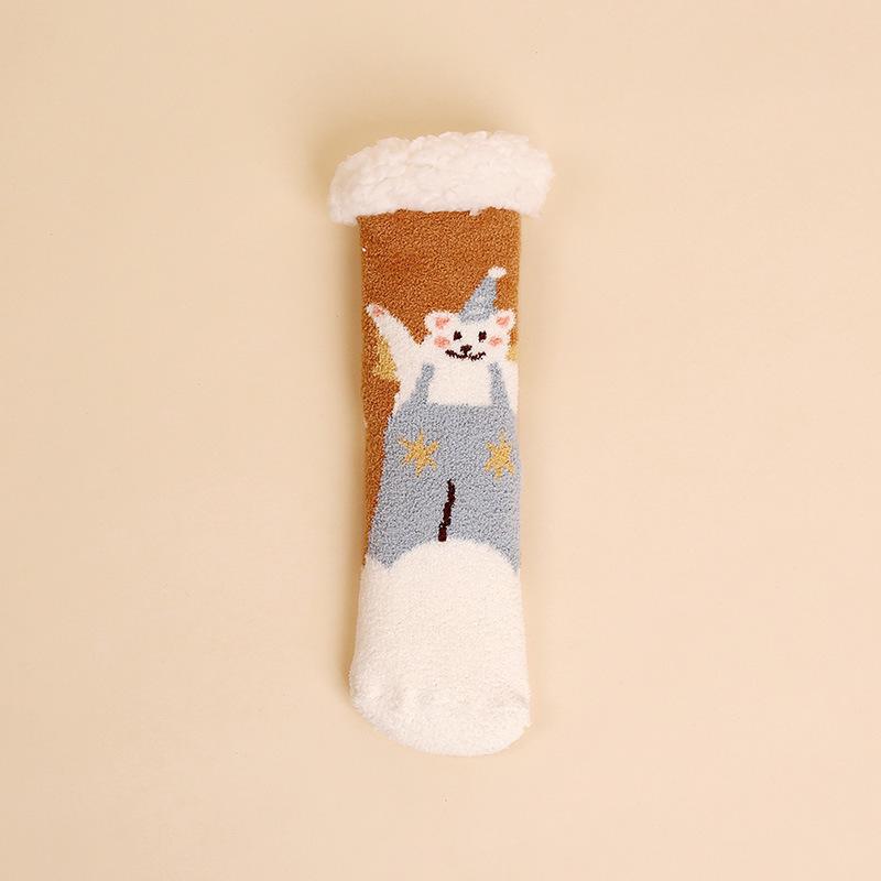 Lambswool Women's Thick Plush Socks - Warm Winter & Autumn Maternity Sleep Floor Socks