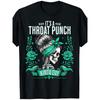 Men's "It's A Throat Punch Kind Of Day" Graphic T-Shirt - Edgy Skeleton & Floral Roses Design with Teal Accent - Bold Statement Short Sleeve Tee -