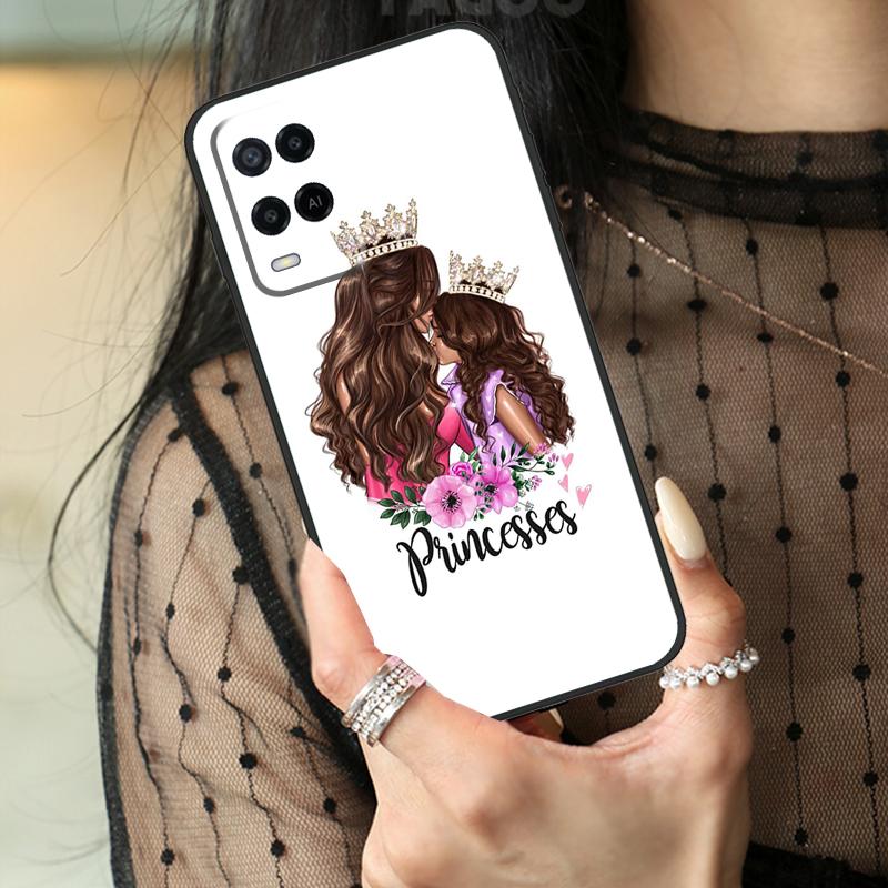 Beautiful Mother Daughter Son Case For Oppo A74 A94 A54 A80 A60 A40 A18 A38 A58 A78 A98 A96 A76 A16 A15 A17 A57 A77 A5 Pro