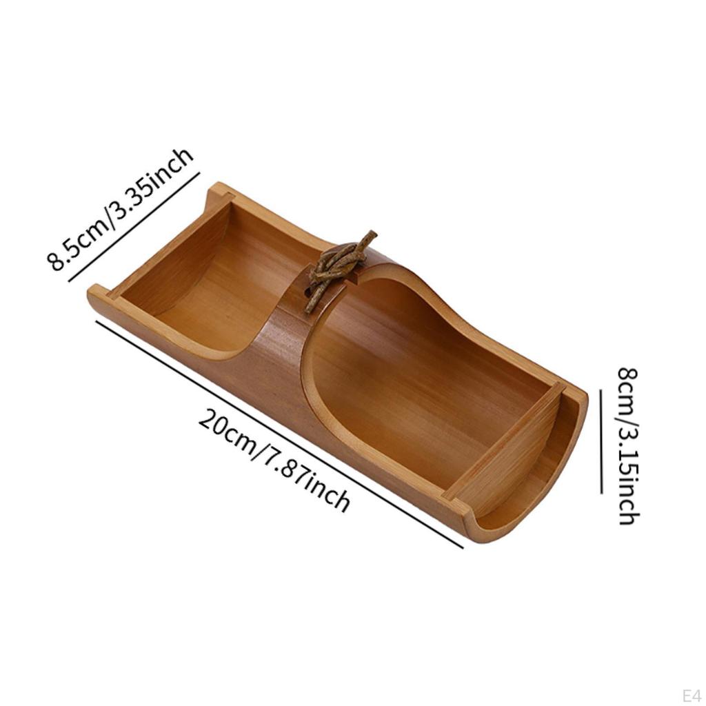 Bamboo Dessert Cake Plate Food Storage Container Handicraft Kitchen Decor Tray Refreshments Basket