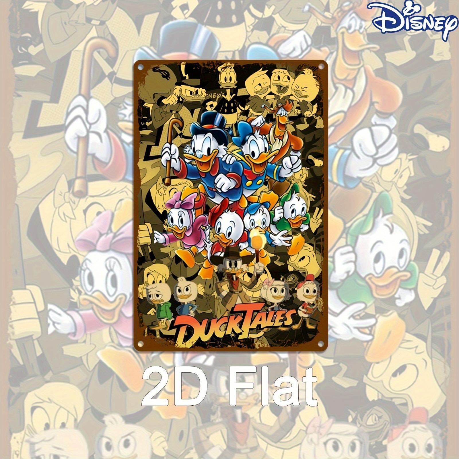 

2D Flat, 1pc Vintage DuckTales Metal Tin Sign - 20.32x30.48 cm Rustic Wall Decor Featuring Iconic Characters, Perfect for Garden 20x30cm（7.8x11.8inch）