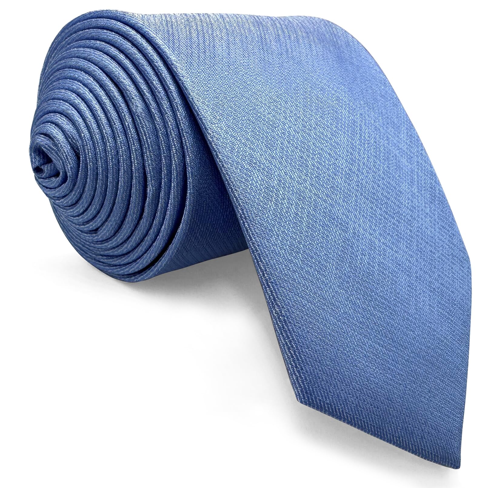 SHLAX&WING Baby Blue Plain Silk Tie, Long, 160cm