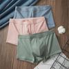 Men's Large Size Combed Cotton Mid-Waist Boxer Briefs - Comfortable, Loose, and Breathable