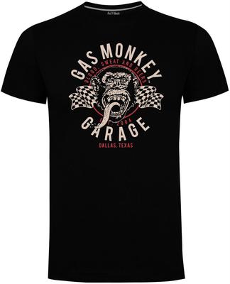 Gas Monkey Garage Blacktwin Flags Gents S Unisex T-Shirt