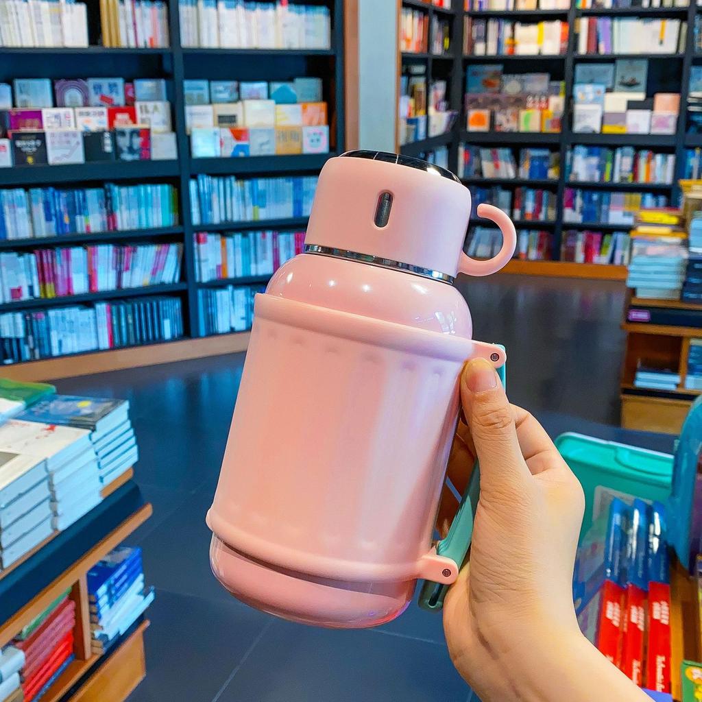 Stainless Thermos Cup Mug Girls Stylish Big Cap Kettle Latest Simple Tea Water Separation Cup Durable Durable Useful Useful