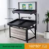 Multifunctional Adjustable Fruit & Vegetable Display Rack – Single/Double Layer Mid-Aisle End Cap Shelf