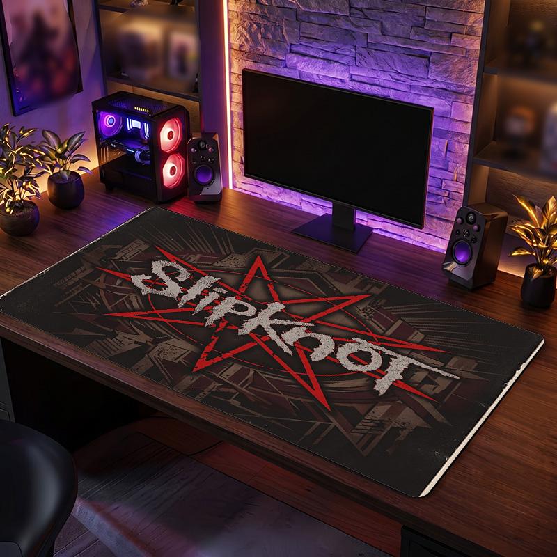Tappetino per Mouse Grande Stampa Slipknot Superficie Liscia Anti?Tappetino da Scrivania Antiscivolo per Gaming Ufficio Decorazione Laptop
