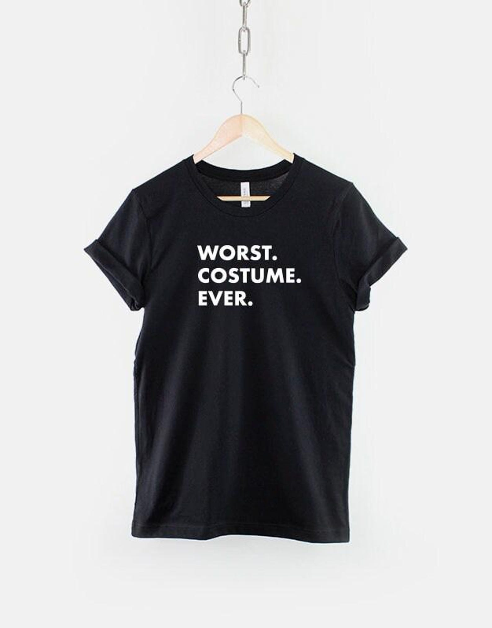 Worst Costume Ever Shirt, Funny Halloween T Shirt, Lazy Costume Party Tee, Spooky Season Gift 2XL