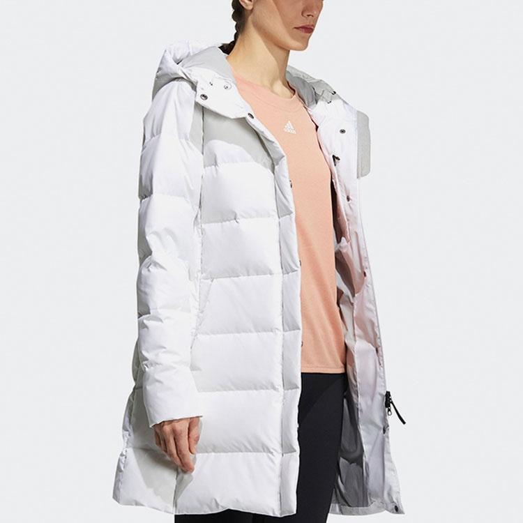 Adidas Down Jackets Women's White Hooded Moderate Other H23072