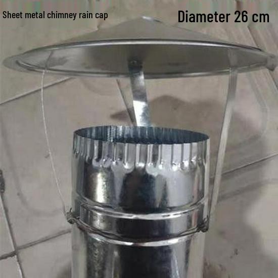 Galvanized Iron Wood Stove Chimney Ventilation Pipe - 3-Way for Kitchen and Fireplace