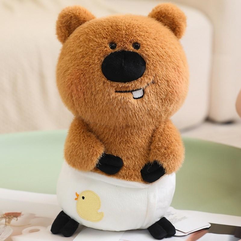 Cartoon Keychain Capybara Plush Dolls Pendant Childrens Toys Birthday Gifts