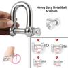 304 Stainless Steel Straight D Shackle D Rigging Shackle Hooks Scrotum Restraint Lock Chastity Delay Ring Sex Toys Adult Store