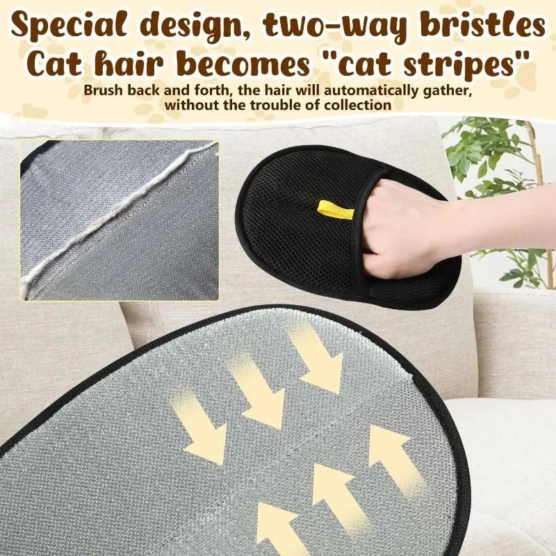 Pet Electrostatic Hair Removal Gloves Dog Cat Hair Removal Brush Gloves Hair Adhesive Gloves Carpet Clothing Hair Cleaning Brus