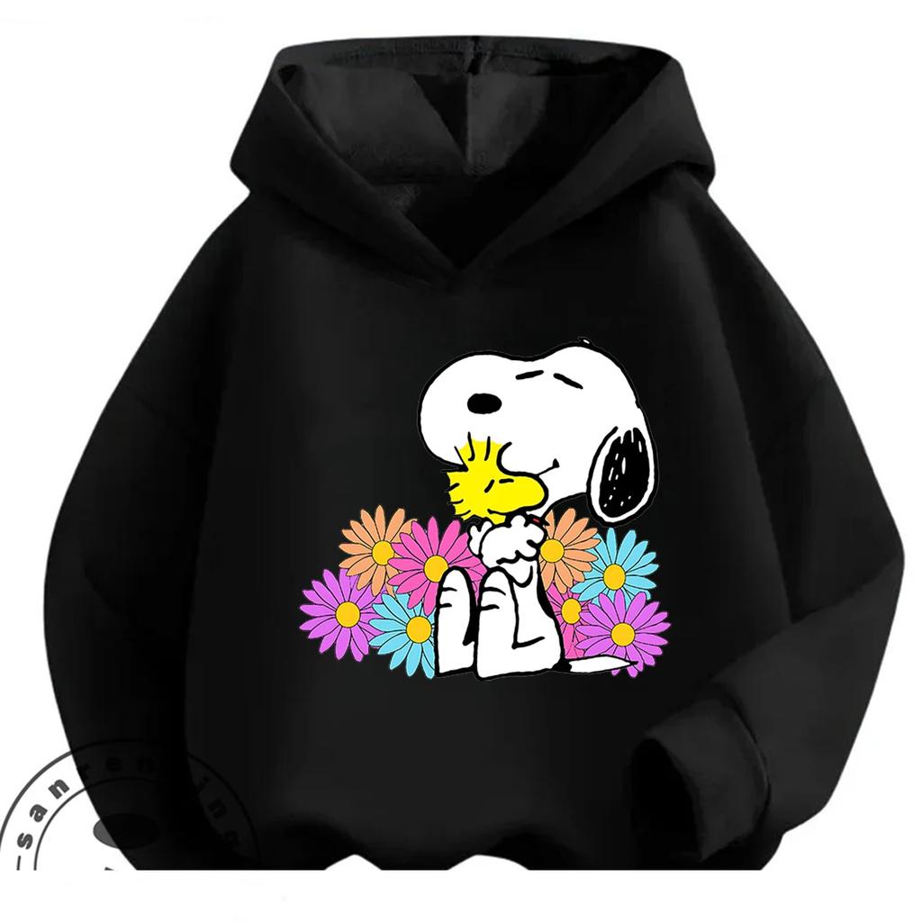 Soft Casual Hooded Sweatshirt Cute Cartoon Winter Trendy Kids Hoodie Snoopy 3 14 Years