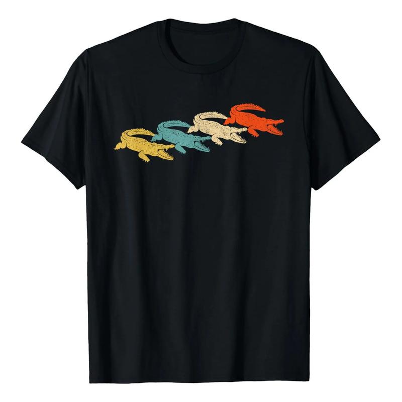 Camiseta Retro De Cocodrilo Con Forma De Cocodrilo S