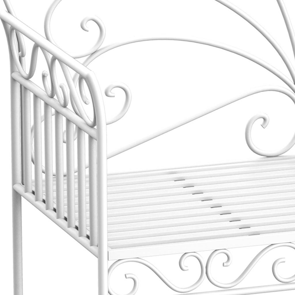 Banco de Jardín Resistente-Blanco