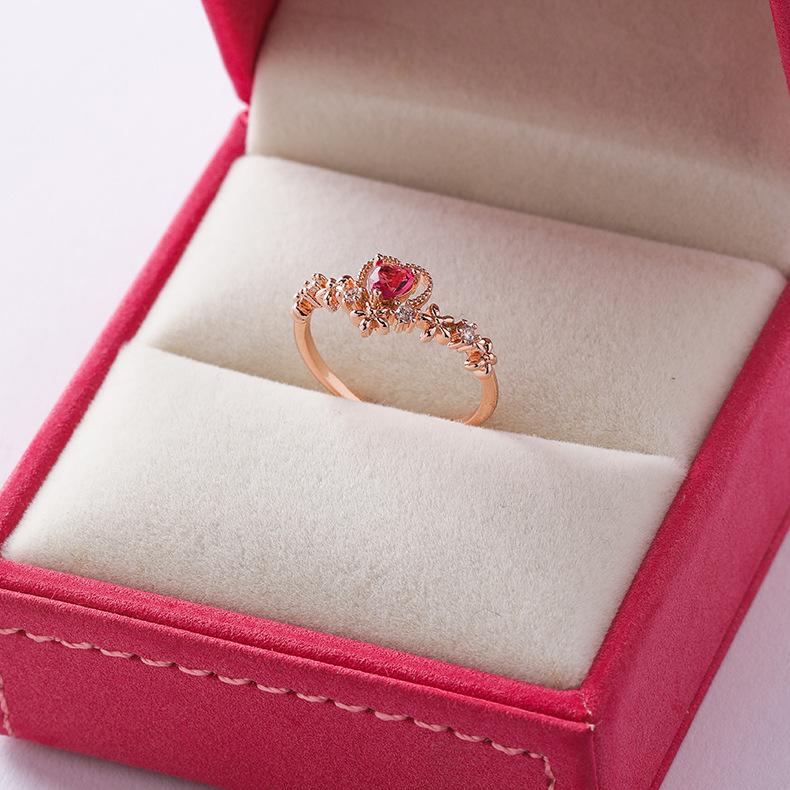 Neue Zarte Zirkon Ringe Micro-intarsien Kristall Elegante Blumen Herz Ringe Für Frauen Verstellbare Öffnung Ringe Partei Schmuck