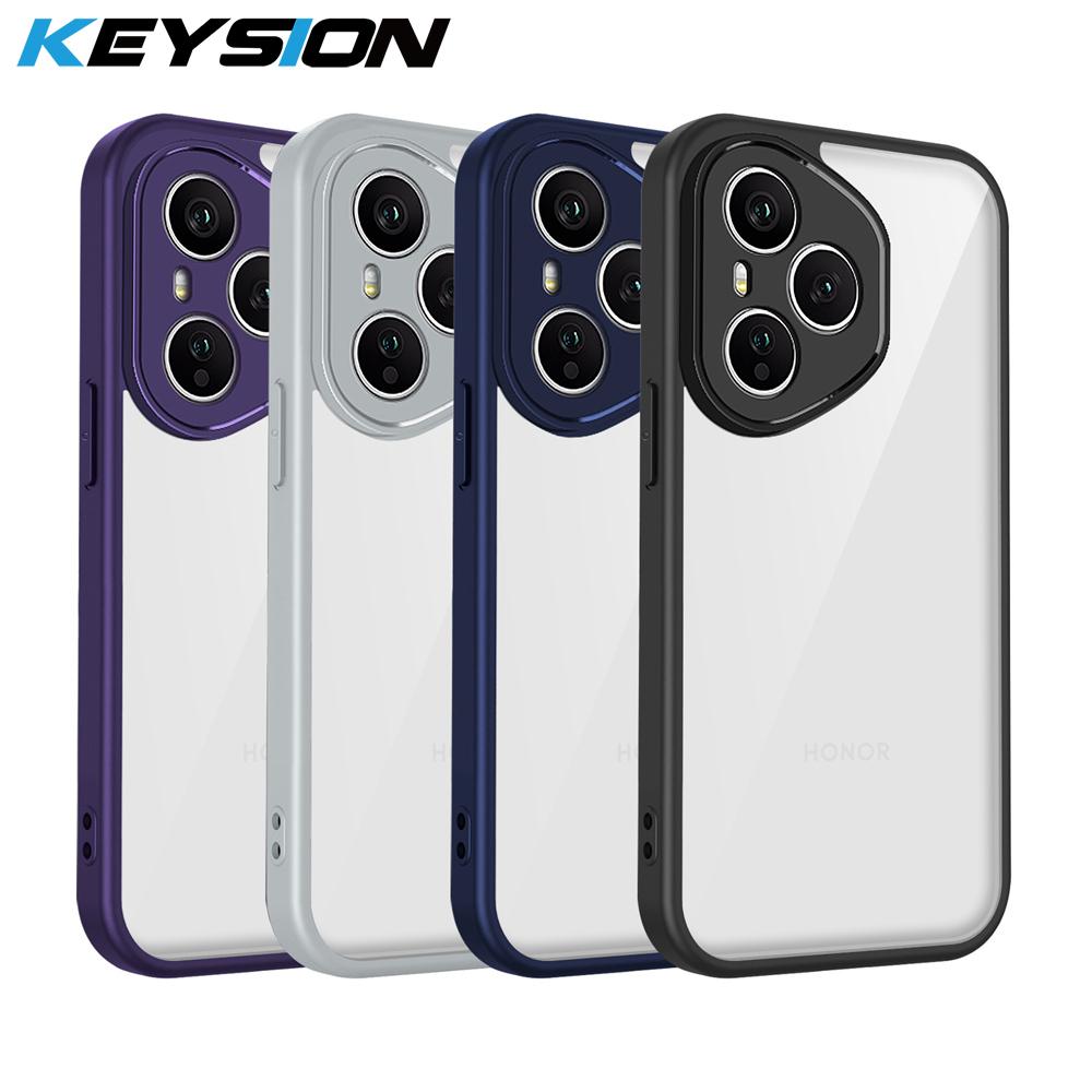 KEYSION Custodia Trasparente per Telefono per HONOR 400 400 Pro 5G Silicone+PC Cover Posteriore Trasparente Antiurto per Huawei Honor 400 Lite