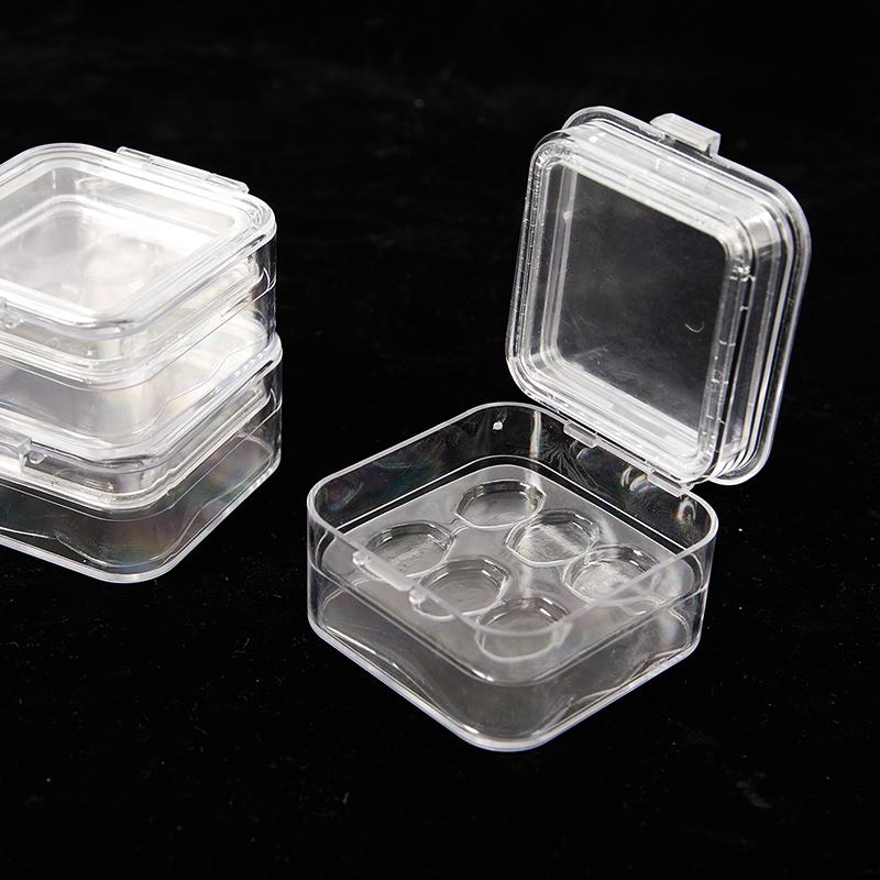 1 Stück Kleine Kronenbox mit transparenter flexibler Folie Kunststoff Zähne Prothesenaufbewahrung