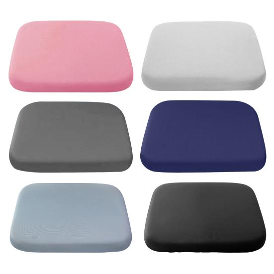 Cojín de espuma viscoelástica para asiento con lazos, rebote lento, antideslizante, para las cuatro estaciones, funda elástica, para silla de oficina, hogar, coche, cuadrado