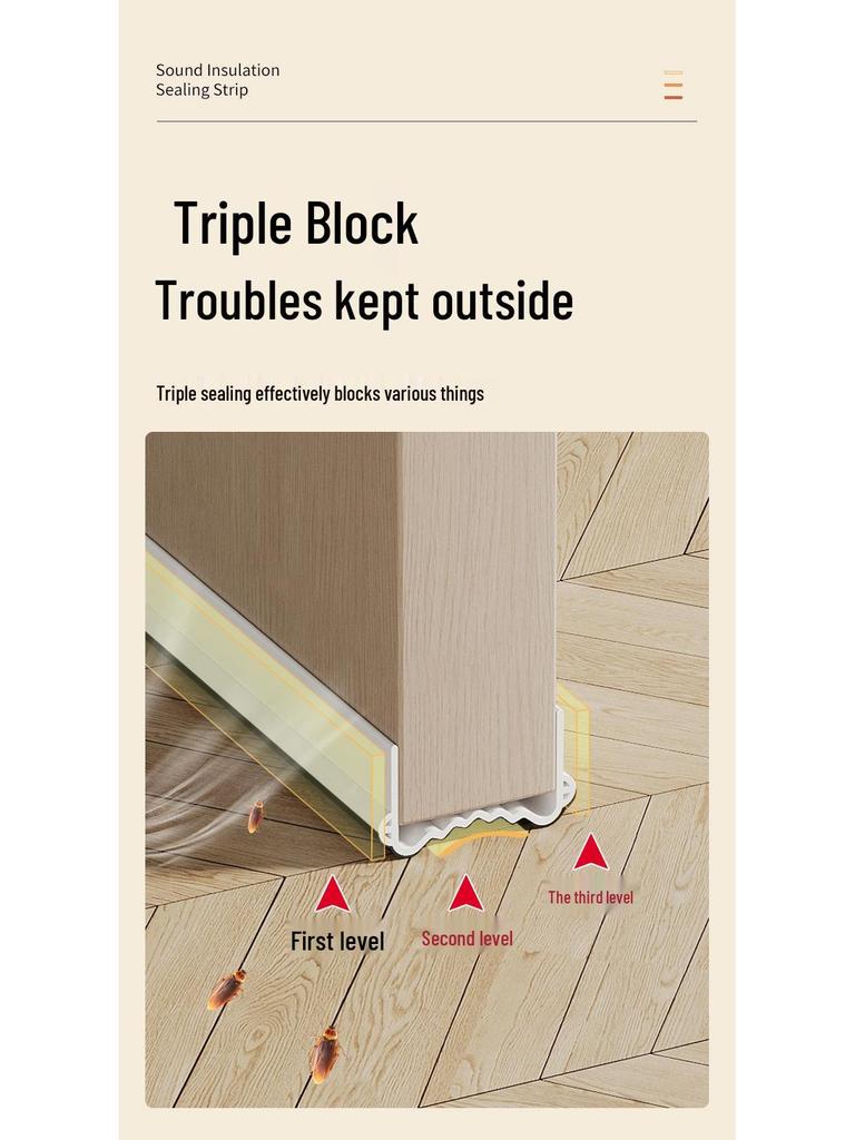 Soundproof & Windproof Door Seal Strip - Bottom Gap Filler