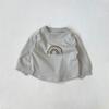 T-shirt Autunnale Arcobaleno Cartone Animato Unisex per Neonati - Top a Manica Lunga in Puro Cotone per Bambini Piccoli