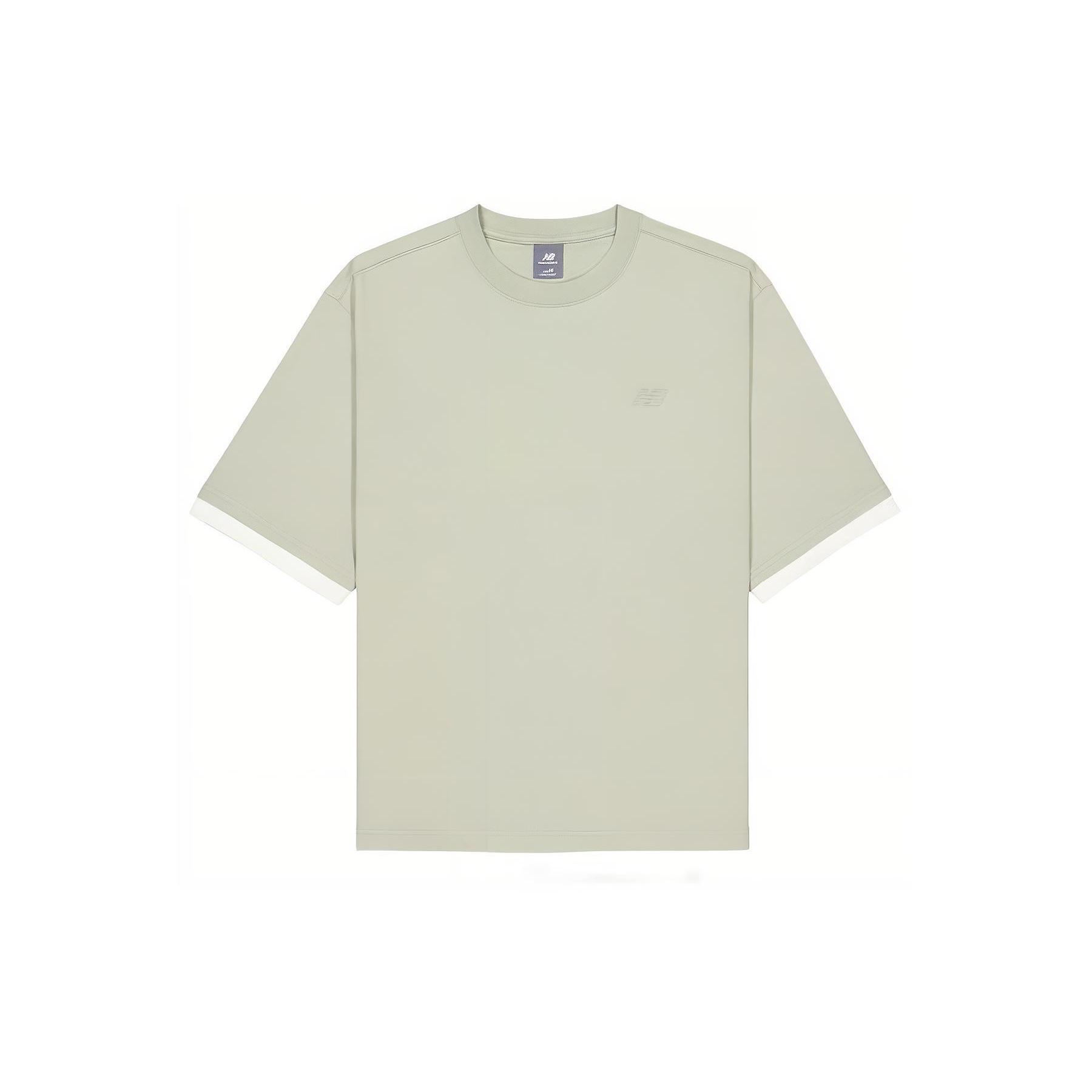 New Balance NB Logo Crewneck T-Shirt Asia Sizing  Olivine  Men s AMT42314-OVN L