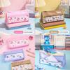 Series Lotso And Mickey Print Design Pencil Case Large Capacity Stationery Organizer For Students