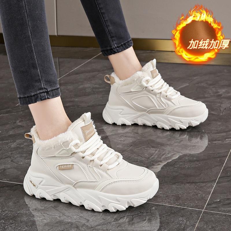 

Fashion thick-soled velvet dad shoes for women 2 new winter thickened warm leisure sports 42