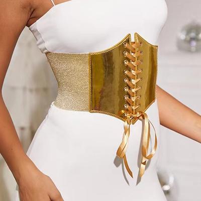 Decorative Belt Women'S Skirt Spring And Autumn Dress Suit Coat Waist Elastic Elastic Wide Waist Seal