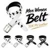 Black White Punk Women Men Belt PU Leather Y2K Retro Pin Buckle Belt Hip Hop Cross Pattern Streetwear Waist Belt For Jeans
