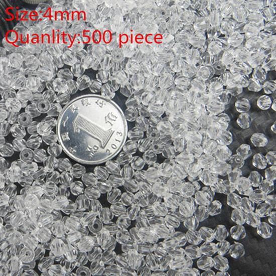 

Bicone Mix/белые круглые свободные бусины-разделители Rondelle, прозрачные акриловые ювелирные изделия, граненая бусина, новинка высокого качества 8mm белый