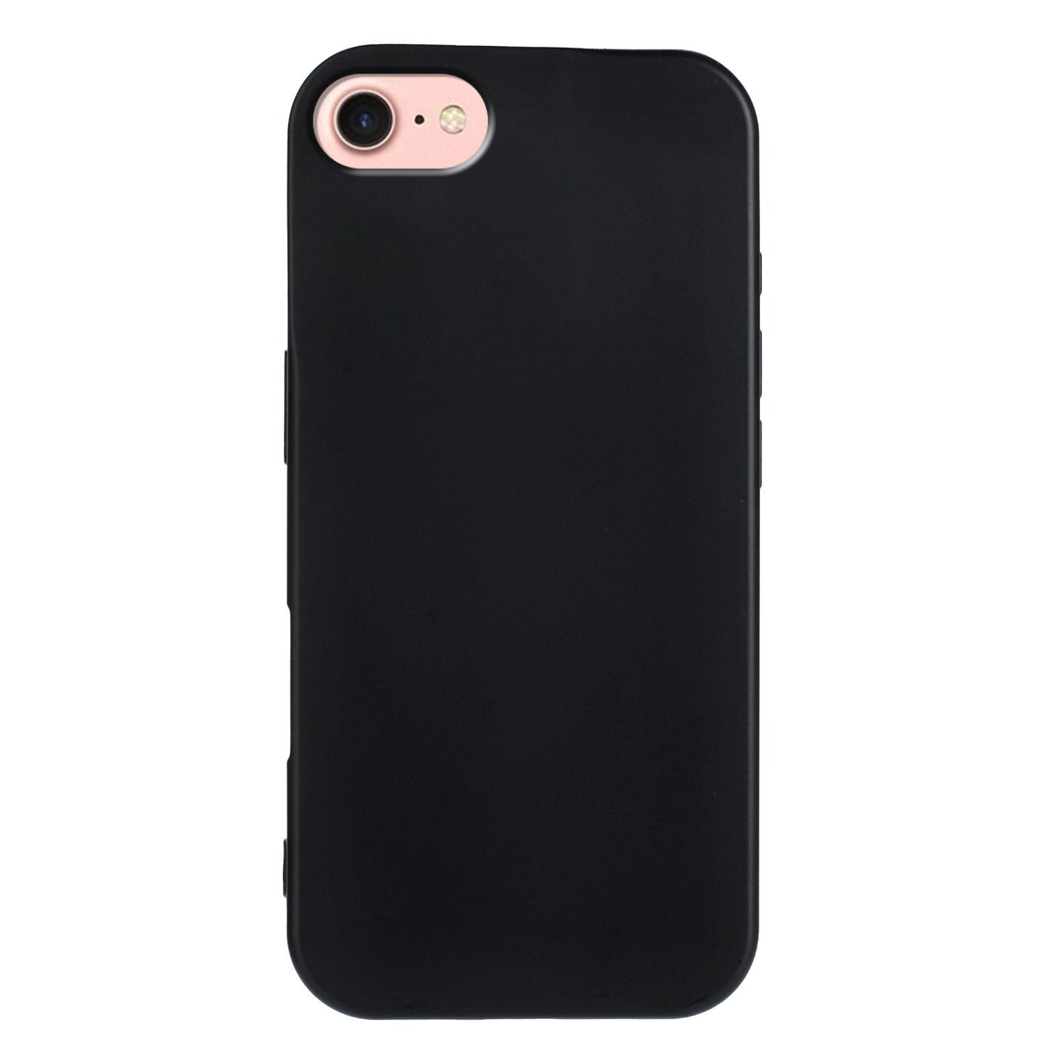 

For iPhone 16e TPU Case Soft Matte Anti-fingerprint Phone Back Cover Black