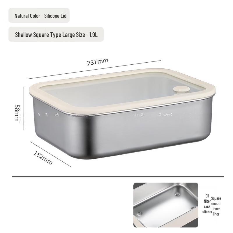 LISM 304 Stainless Steel Airtight Food Storage Container