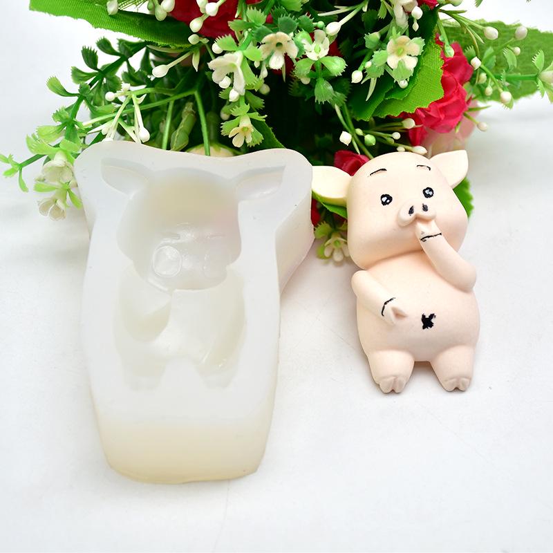 DIY Baking Tools Creative Cute Pigs Cake Fondant Cream Chocolate Silicone Mould